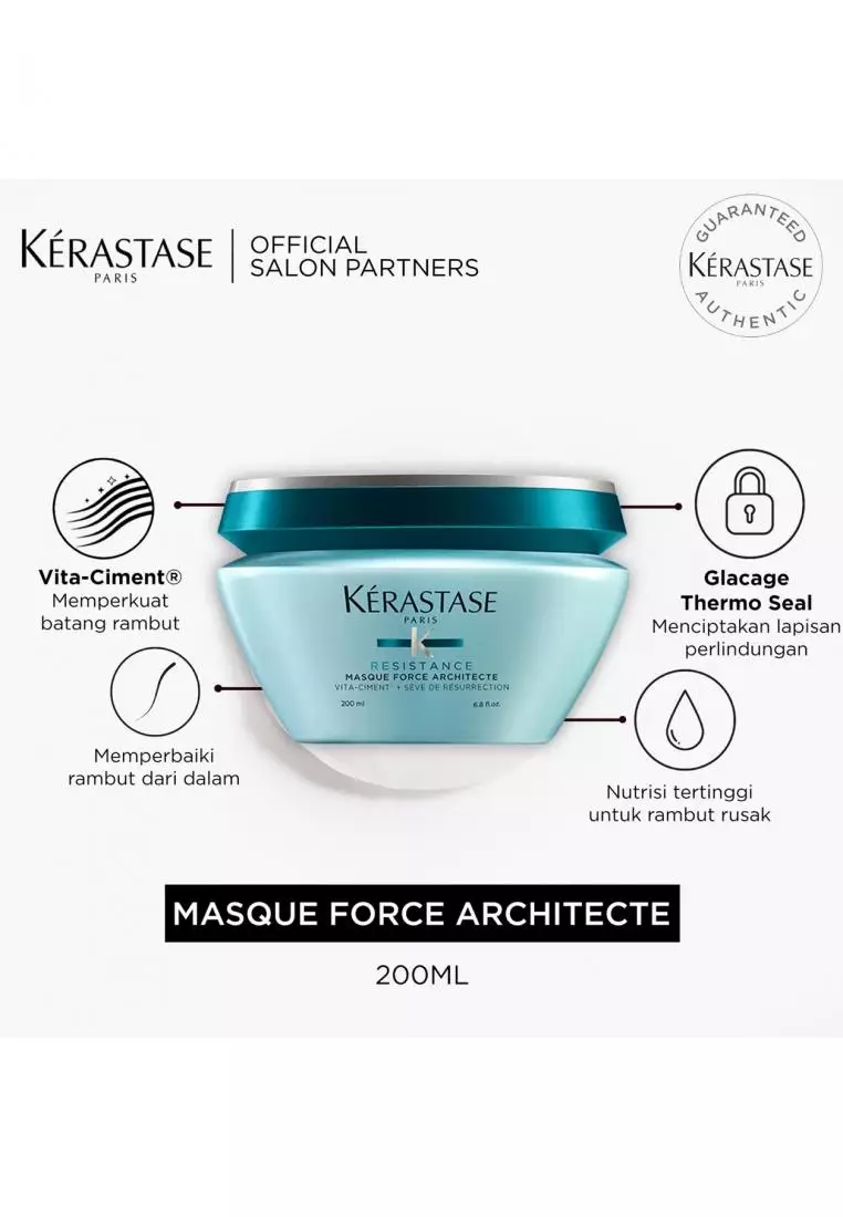Kerastase Masque Force Architecte 200ml Masker Rambut Rapuh