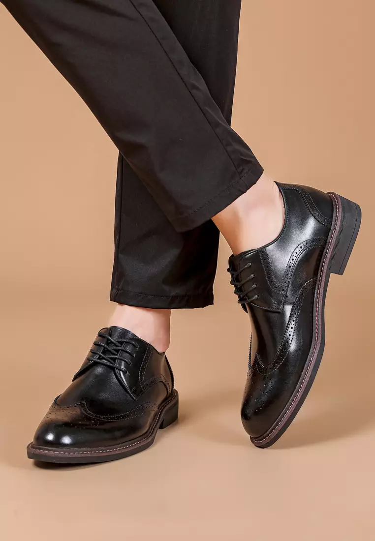 波特復古手工雕花真皮皮鞋 MK79019-1