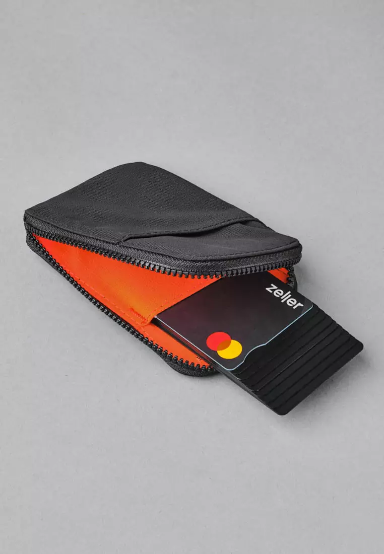 Zip Card Pouch - Black, Axoflux™ 210D