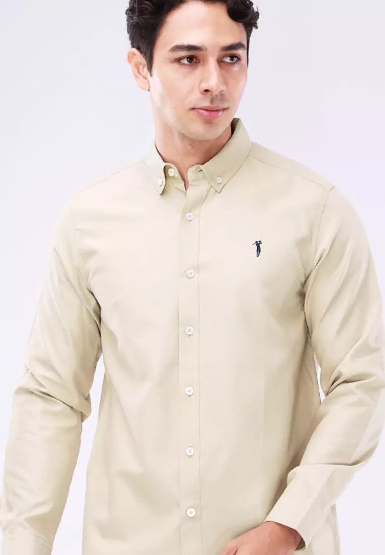Woven Polo Long Sleeve