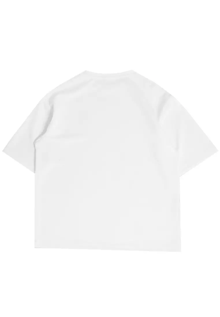 MTL95 kaos oversize tebal scuba garis-garis putih