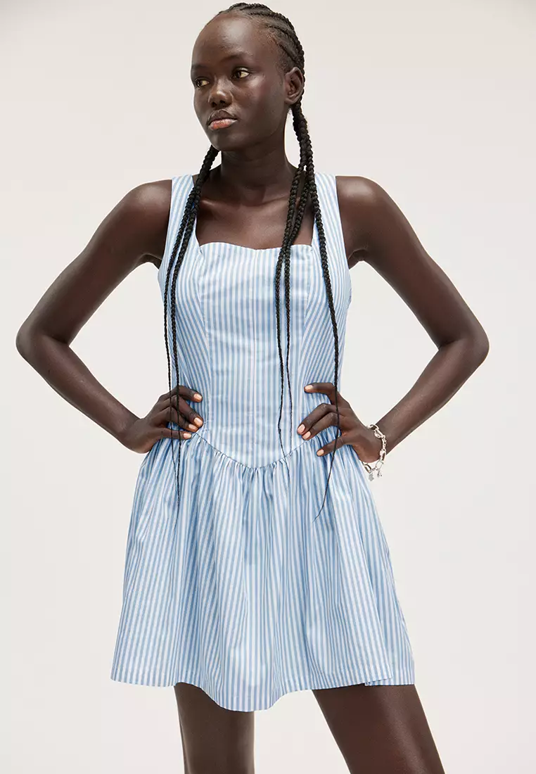 Monki square neck dress best sale