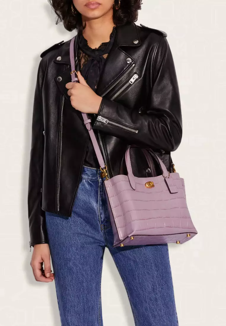 Coach Willow Tote Bag 24 Ice Purple