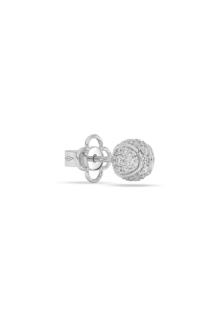 Racket & Ball Duo Stud Earrings in Vermeil White Gold D/E-VVS/VS (0.37ct TDW)
