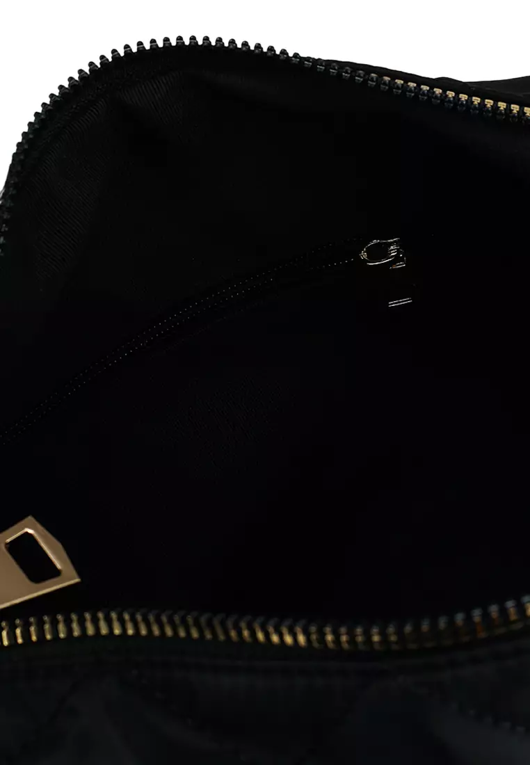 Quilted Nylon Convertible Shoulder Bag