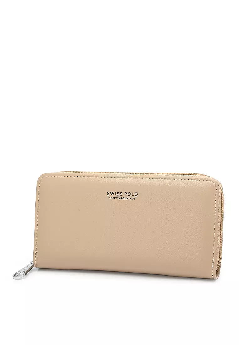 Women's Long Zipper Wallet - Apricot