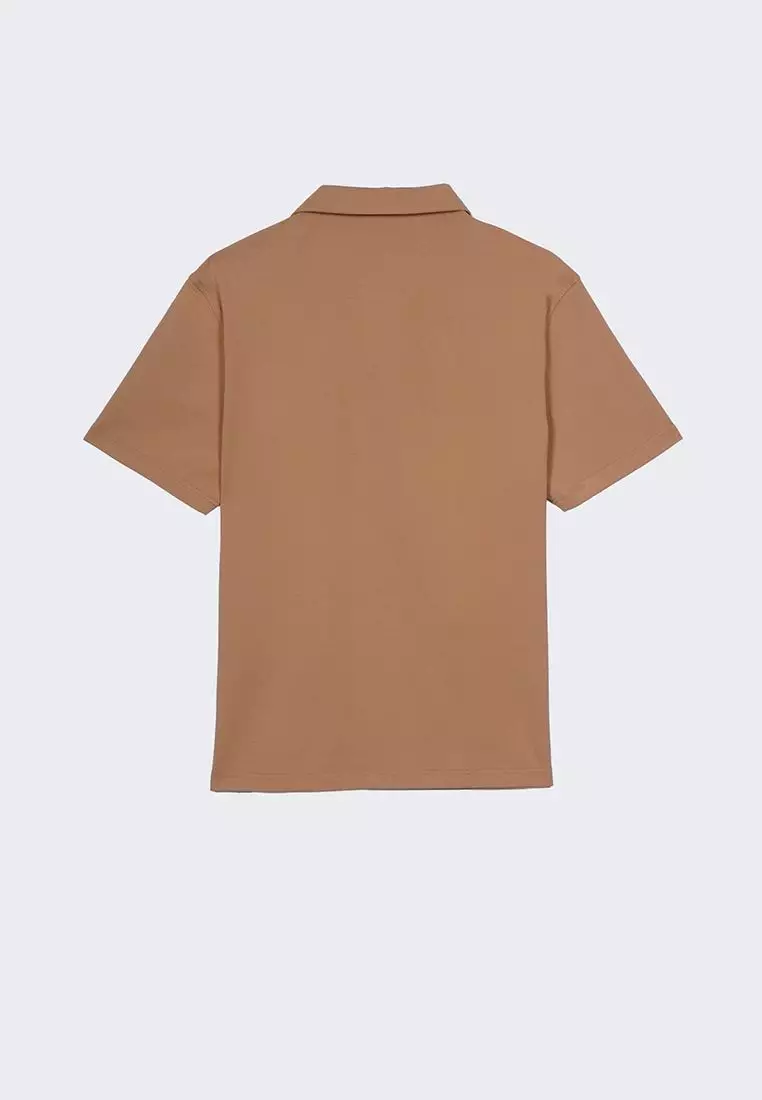 Men's Open Collar Light Pique Polo