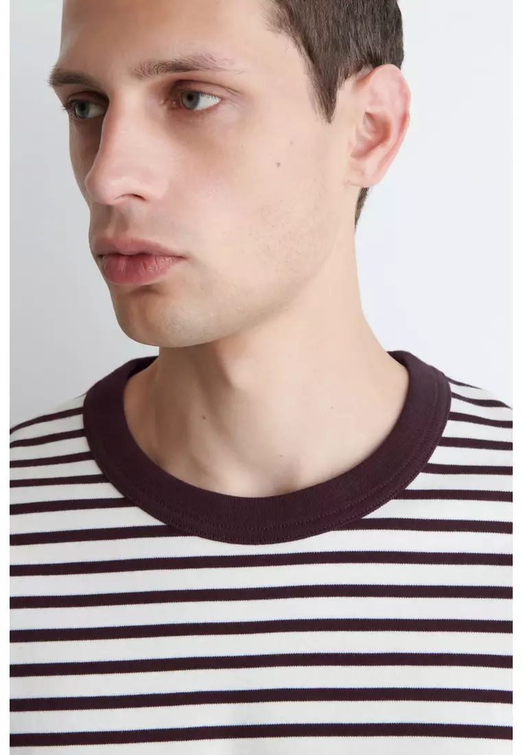 RELAXED JERSEY INTERLOCK LONG-SLEEVED T-SHIRT
