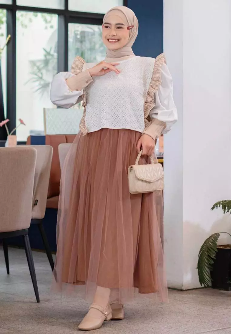 Vivy Vintage Vest - White-Kotak Coksu M18581 R40S6