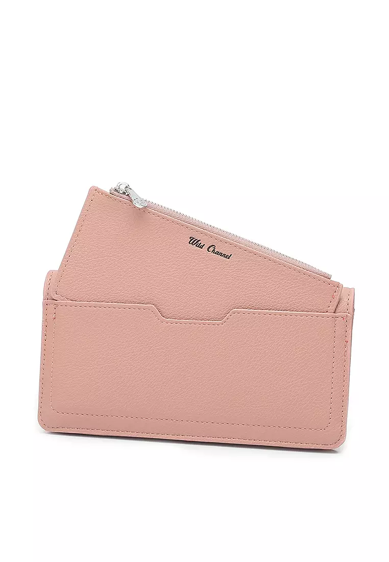 2 In 1 Long Purser with Coin Purse - Pink