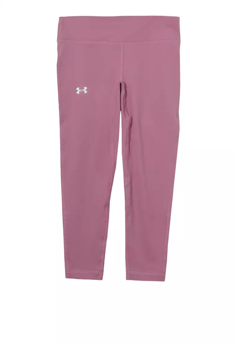  Under Armour Girls Motion Solid Crop Leggings, (001