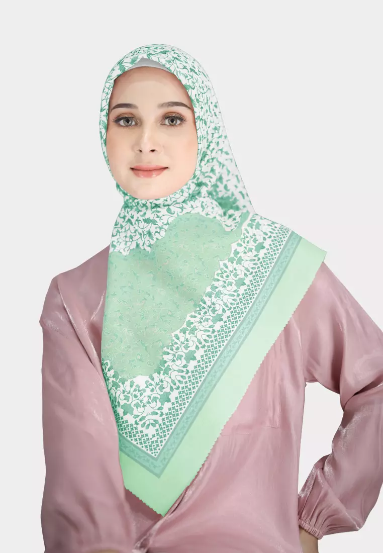 Zelena - Zalika Scarf | Hijab Segiempat Motif Printed - Green