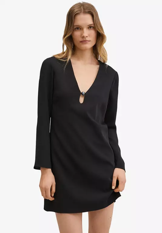 Neck Applique Dress