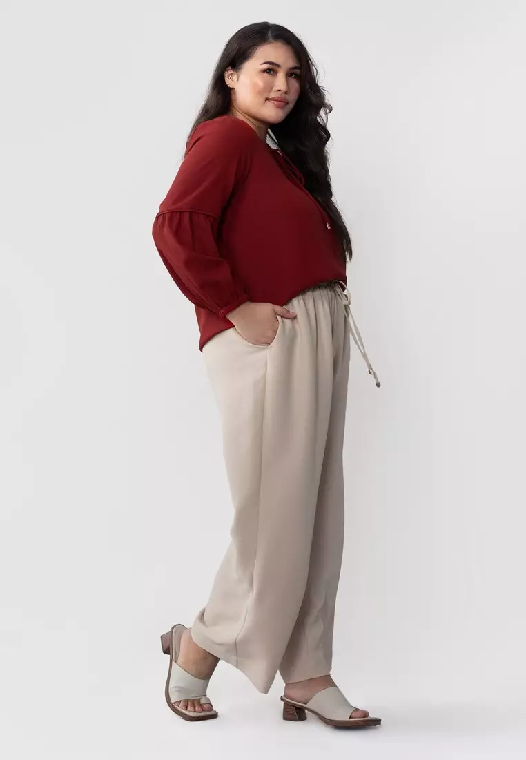 Plus size drawstring pants online