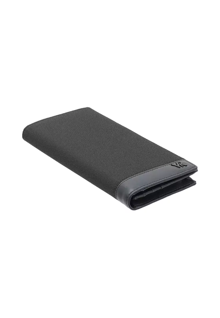 Valentino Rudy Italy Men's Fabric + Leather Long Wallet 0468000-520