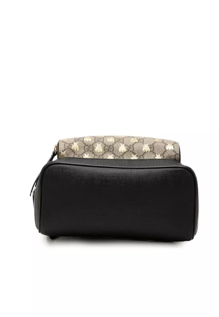 Pre-Loved Gucci Small Gg Supreme Bee Backpack