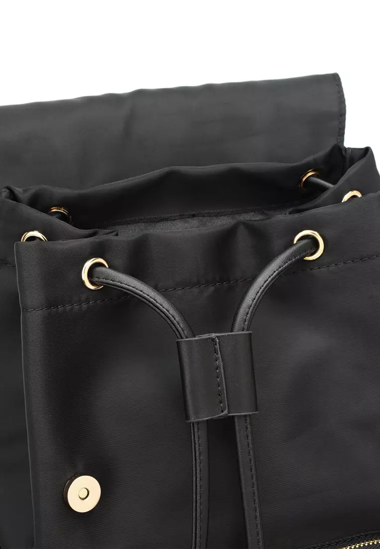 Women's Top Flap Backpack - Black