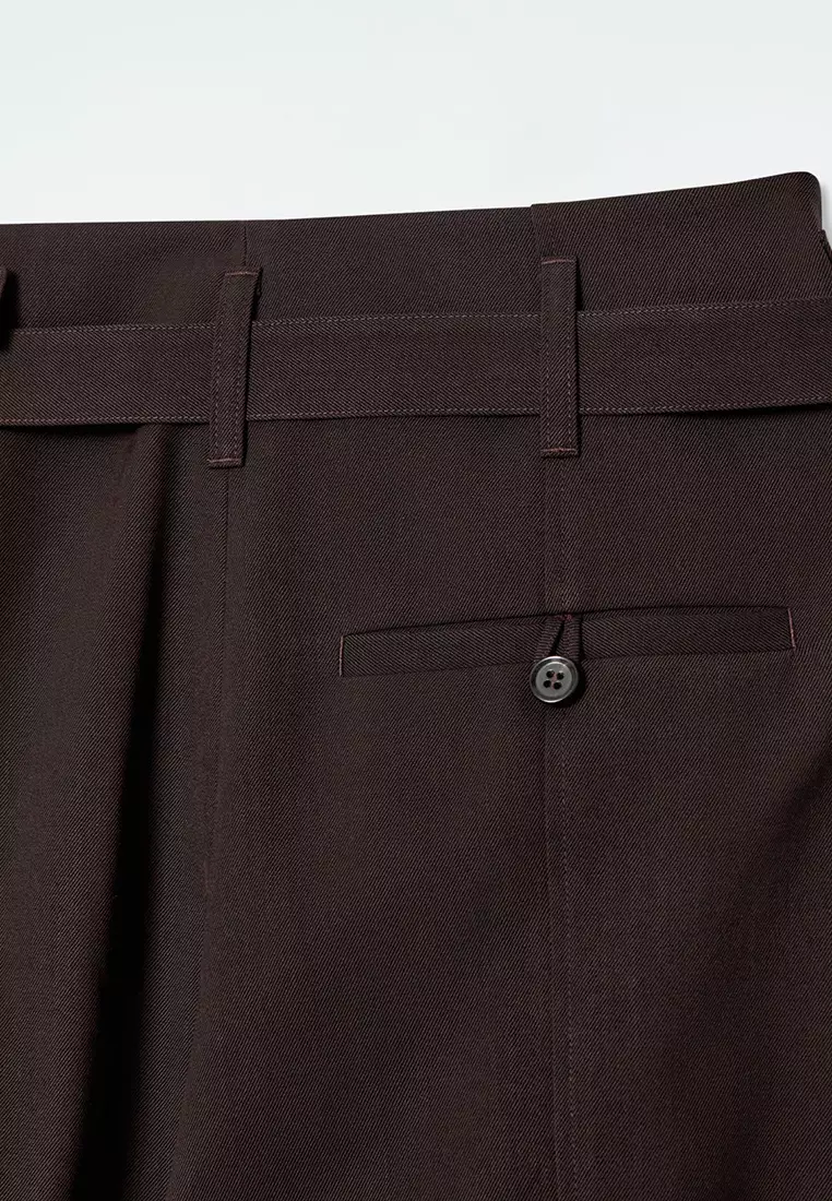 Turn-Up Wool-Blend Trousers
