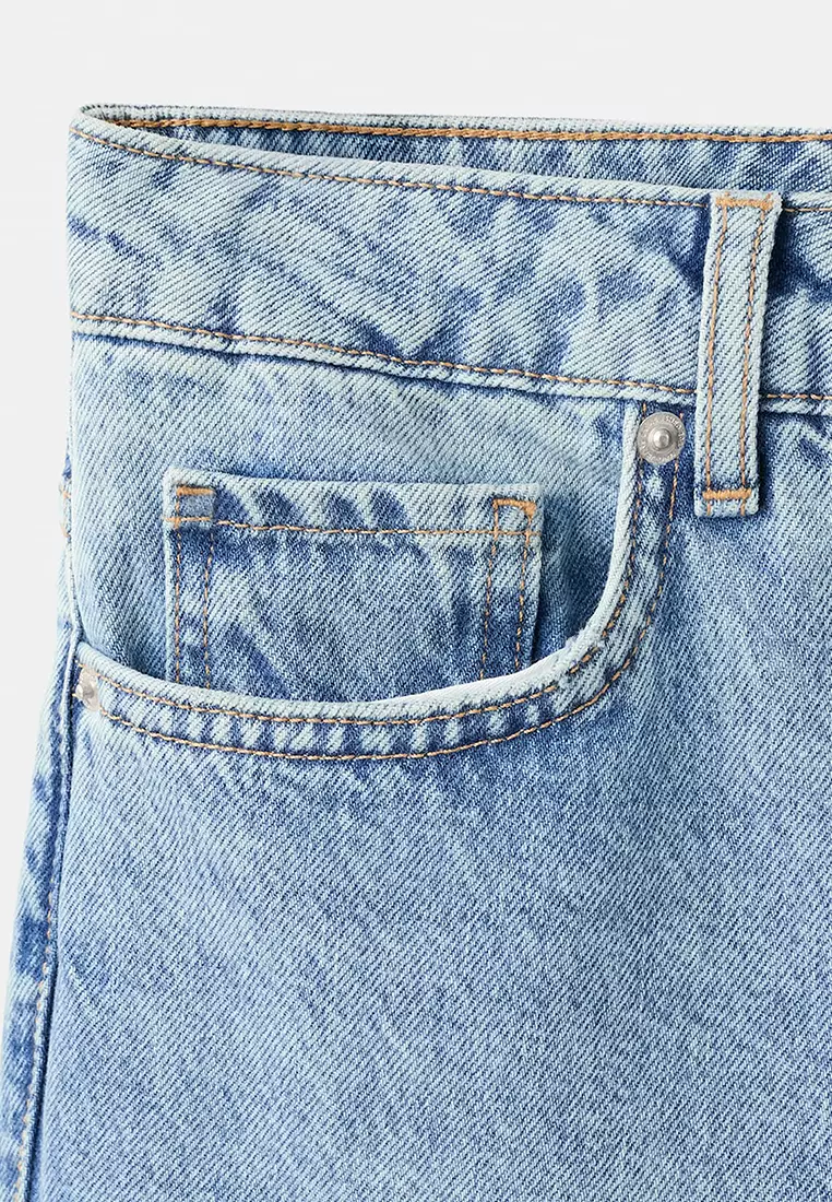 Mid-Rise Straight Jeans