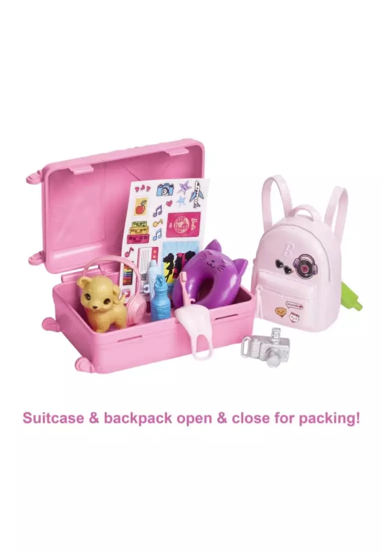 Barbie Doll And Accessories, 'Malibu' Travel Set With Puppy