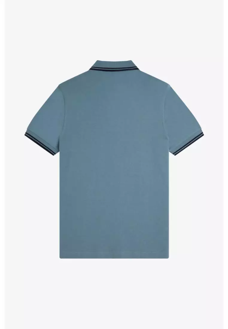 Fred Perry M3600 Twin Tipped Fred Perry Shirt (Stockport Blue / Navy / Navy)