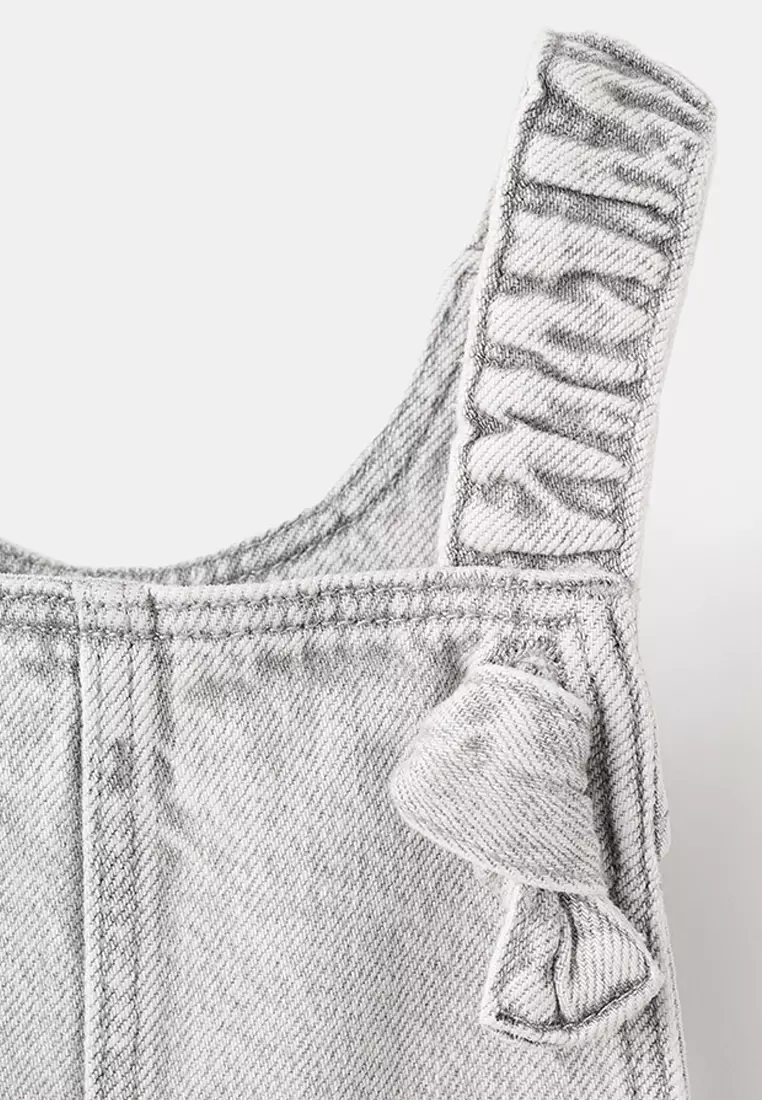 Buy MANGO BABY Denim Pinafore Dress 2026 Online | ZALORA
