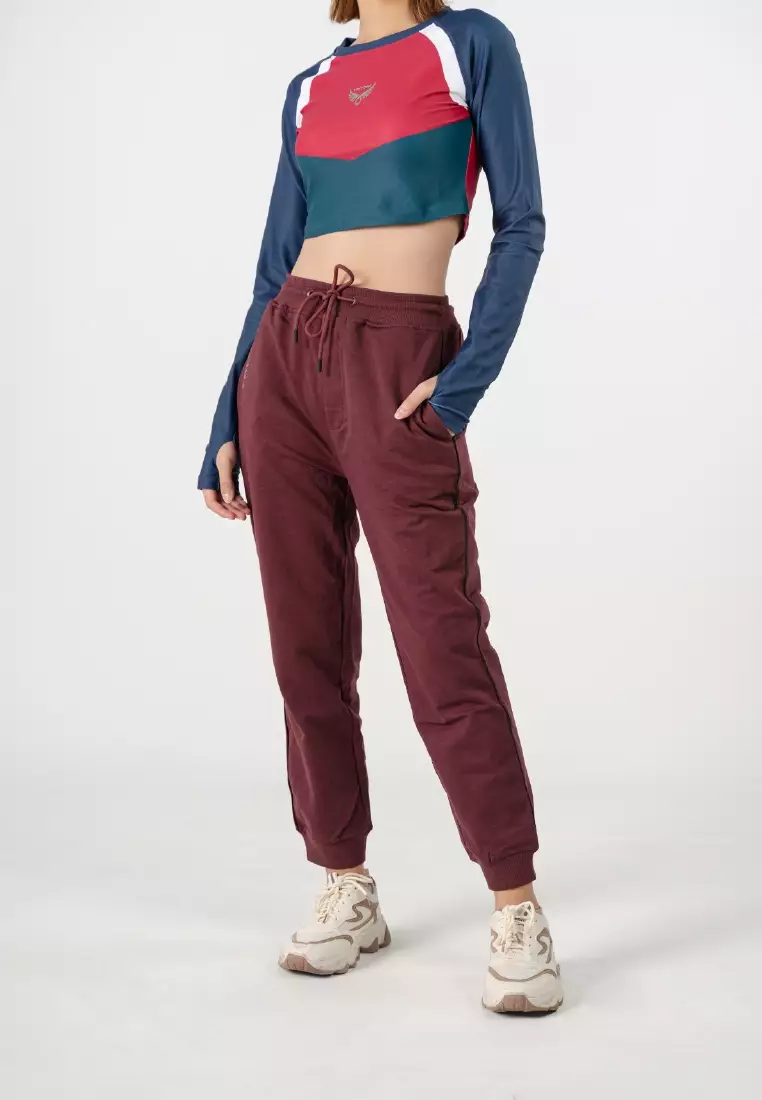 Graceful Cut Tritoni Cotton Terry Jogger