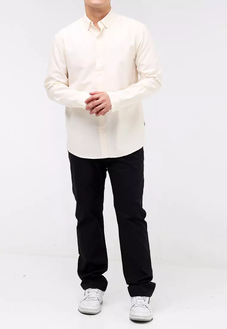 Woven Oxford Polo Long Sleeves