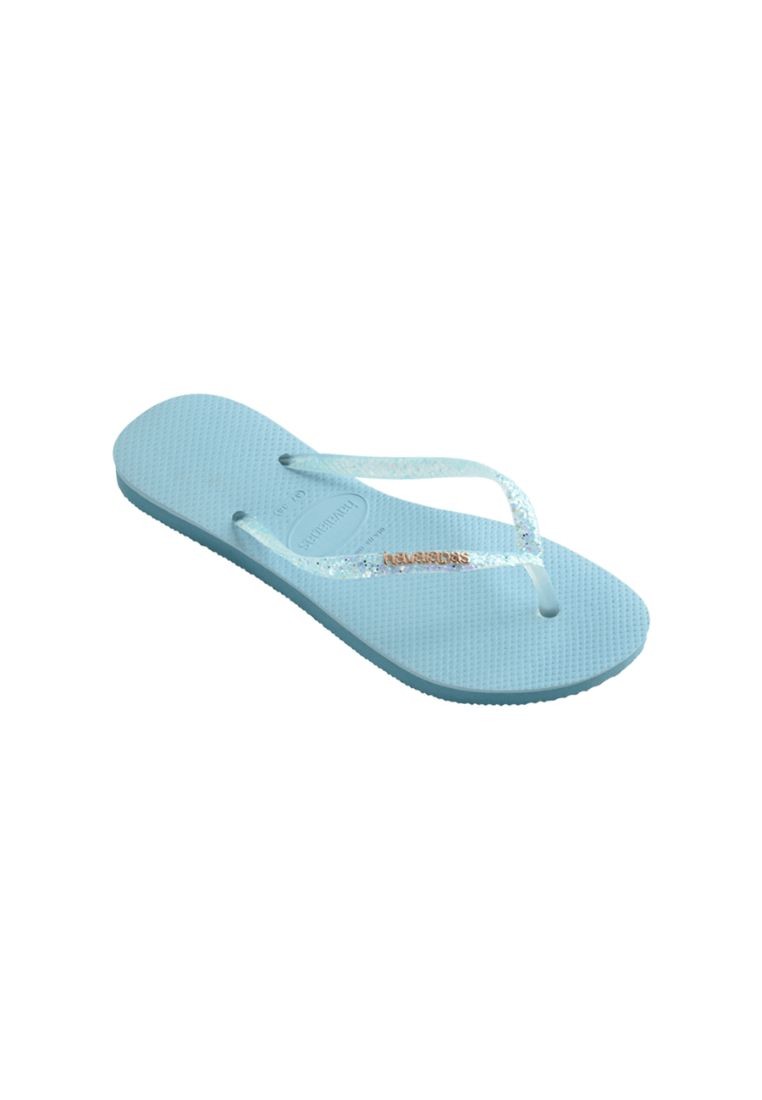 Women Slim Glitter Flourish Flip Flops