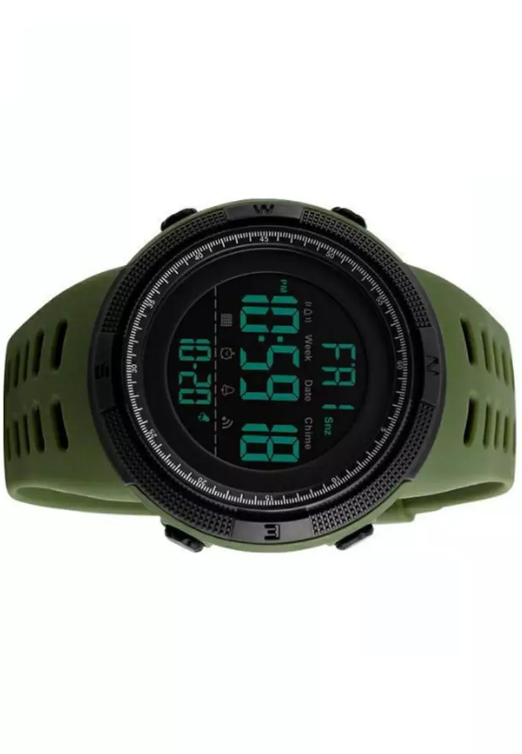 Jam Tangan Kasual Digital Pria Waterproof 50m Strap Tali Material Silicone HT65 ORIGINAL