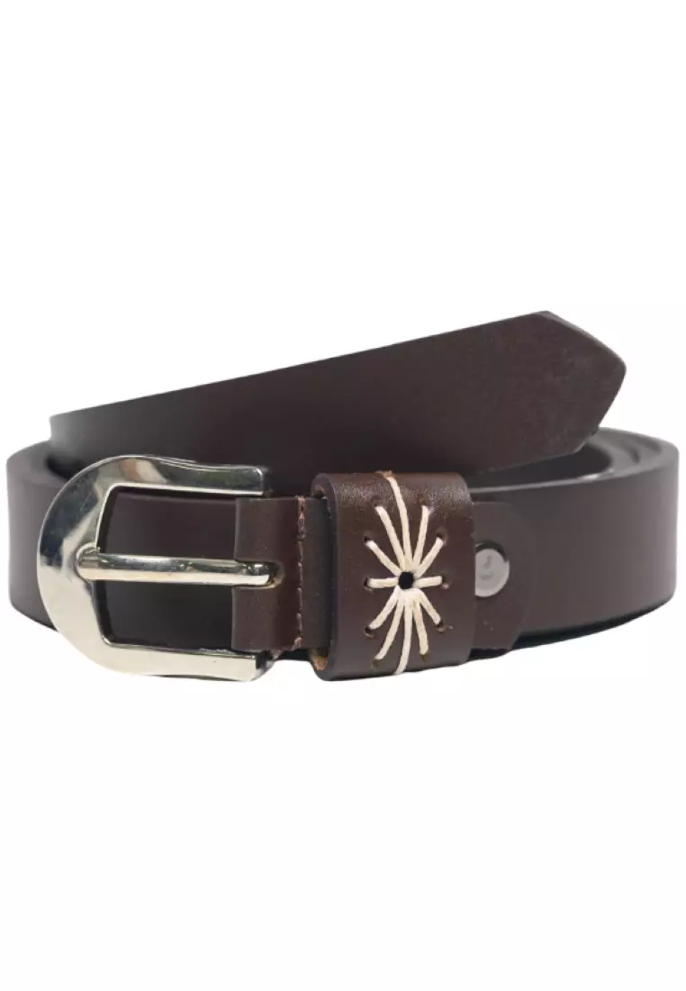 BottomHuk Premium Women Genuine Leather Brown Designer belt