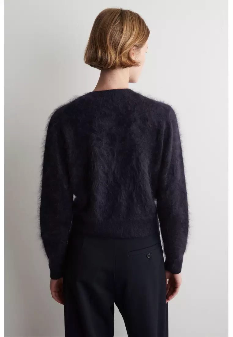 BRUSHED MERINO WOOL CARDIGAN