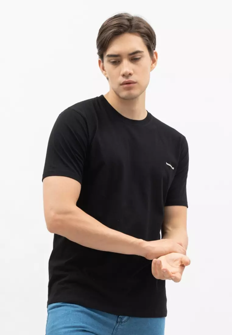 Kaos Polos Pria Premium Katun Combed Lengan Pendek Hitam