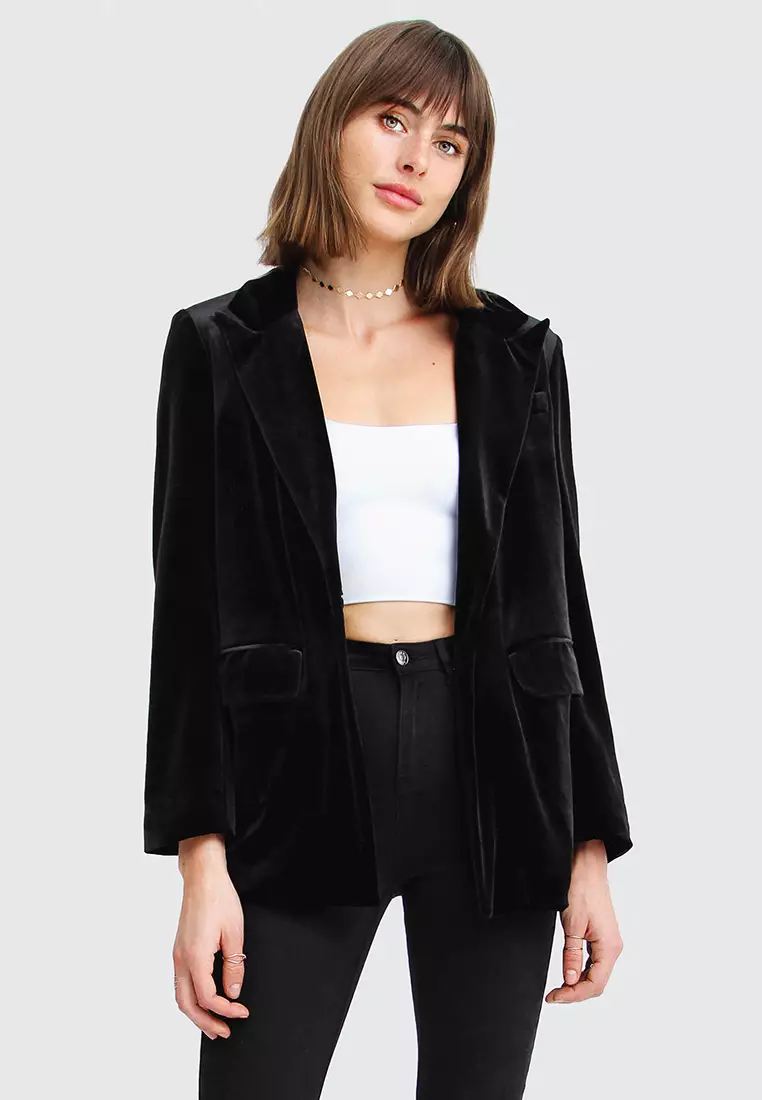 Buy velvet clearance jacket