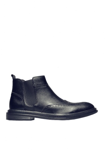 Twenty Eight Shoes black VANSA   Stylish Leather Elastic Boots  VSM-B7501 3C23FSHBC85D1DGS_1