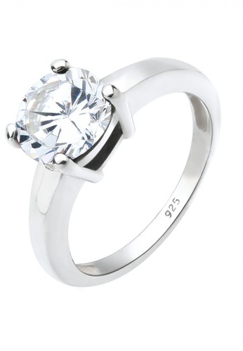 Jual Elli Germany Perhiasan Wanita Perak Asli Silver Cincin Classic Zirconia Putih Putih Original Zalora Indonesia