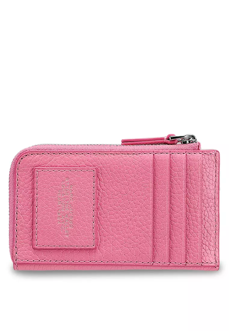 NWT Marc Jacobs wallet in lambskin leather with stitched outlet trim Quartz Pink