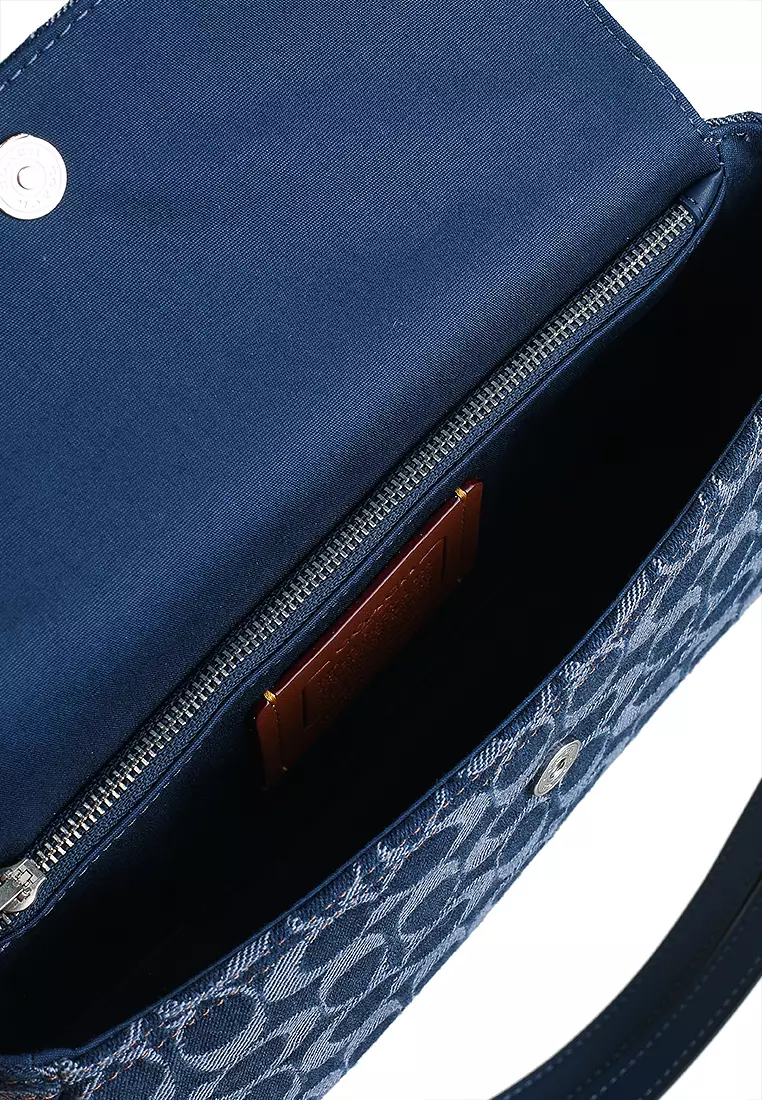 Brook Flap Chain Bag In Signature Denim (ct)