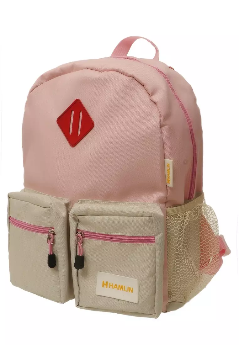 Alessio Tas Ransel Anak Pria Large Compartment Backpack Kids Material Cordura ORIGINAL - Pink Cream