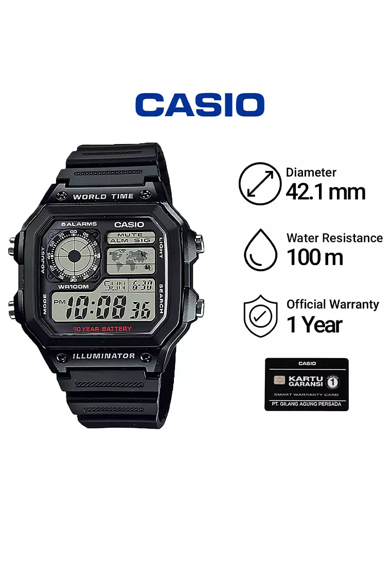 Tali jam sales casio ae 1200wh