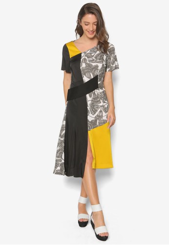Brattoesprit taiwann 色塊印花連身裙, 服飾, 洋裝