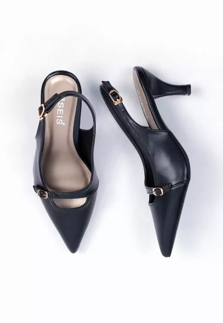 SEIS Maurice Mules Heels Wanita | Slingback Hak 7 cm