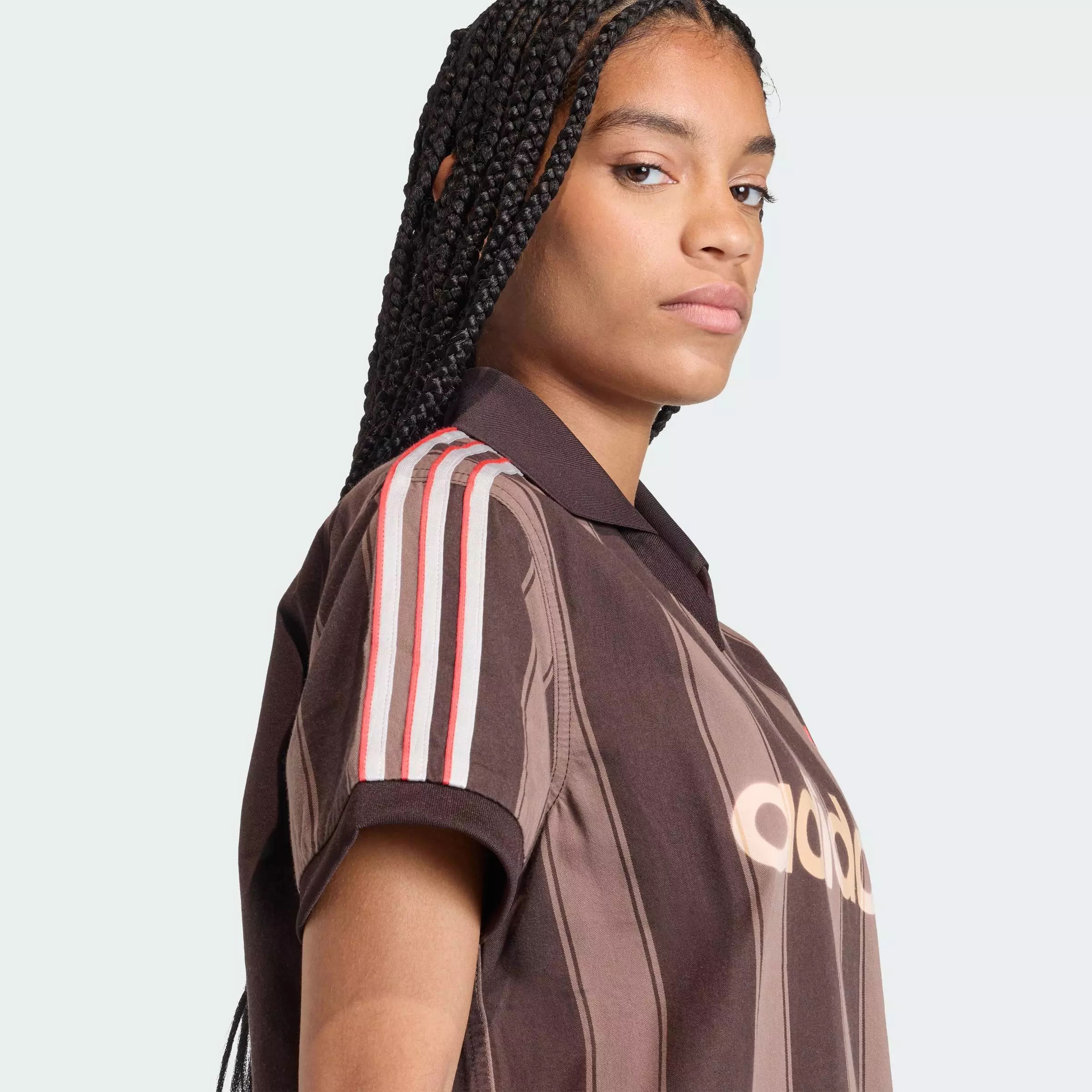 Lifestyle TWILL FOOTBALL JERSEY Women Brown KD5450