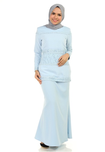 Puspawangi Kurung With Multiple Lace from Ashura in Blue