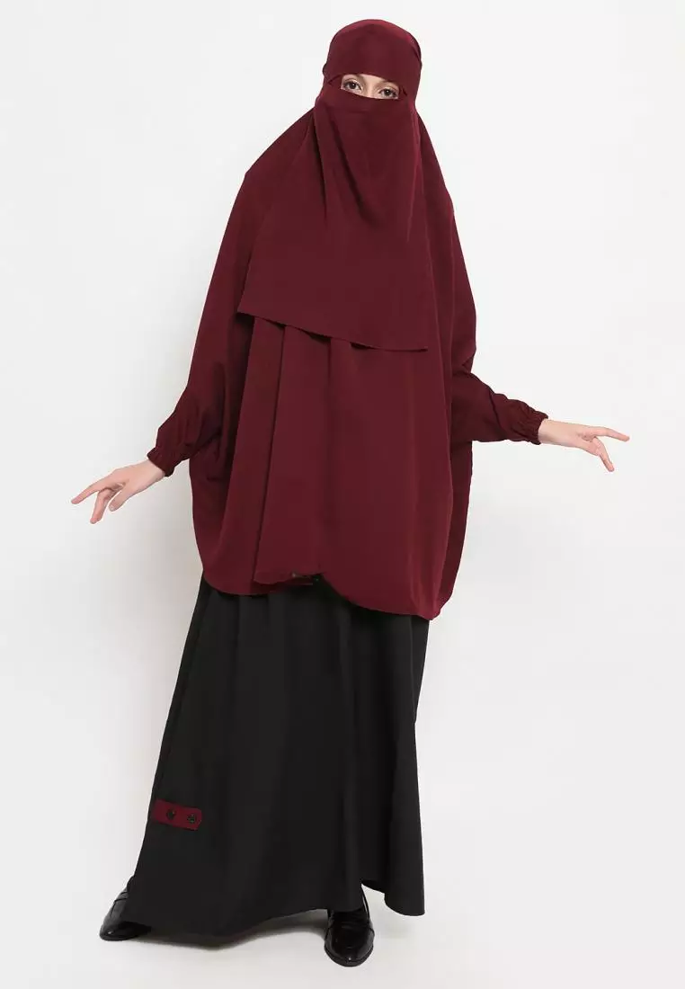 Queenza Set Gamis Wanita Muslimah By Zayidan Madeena Yukensi - Hitam