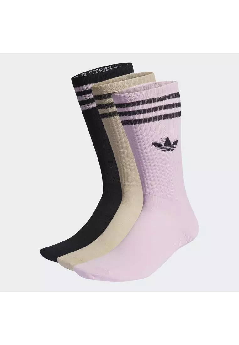 adidas Semi-Sheer Ruffle Crew Socks 2 Pairs - Pink