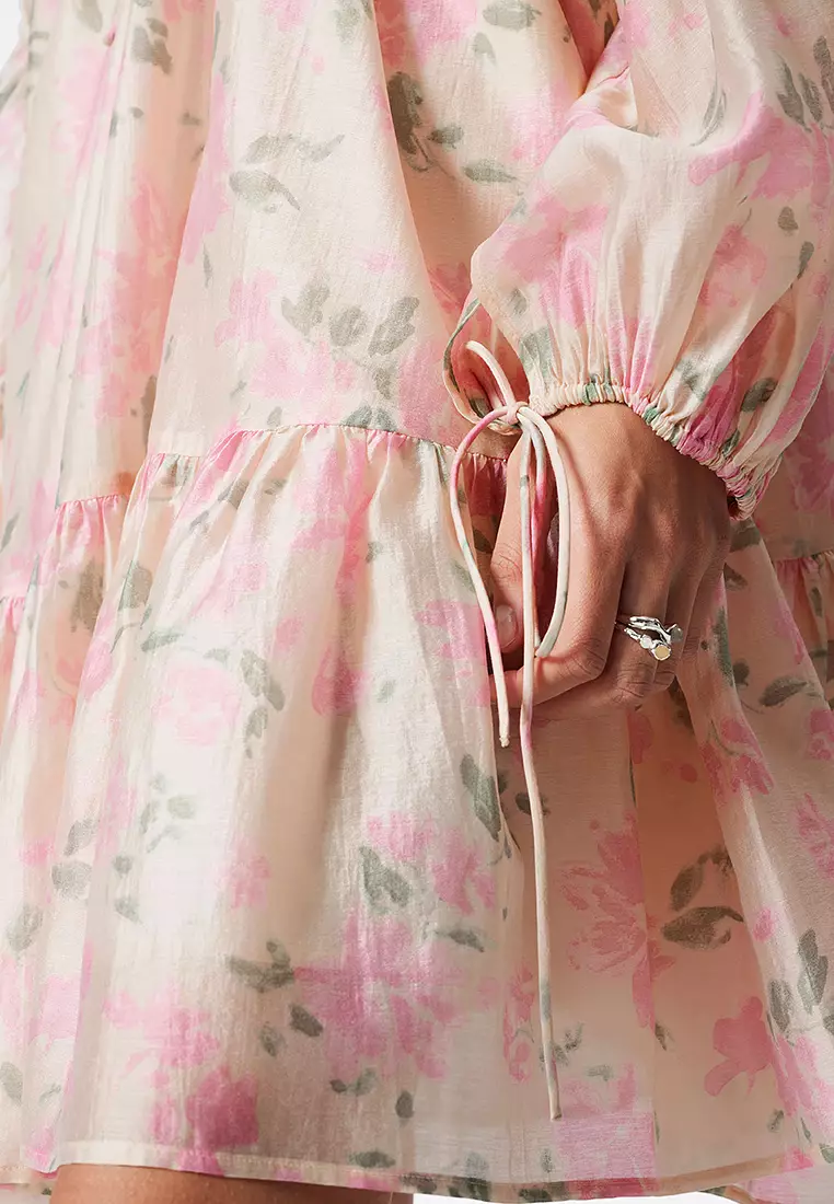 Flounced Mini Dress