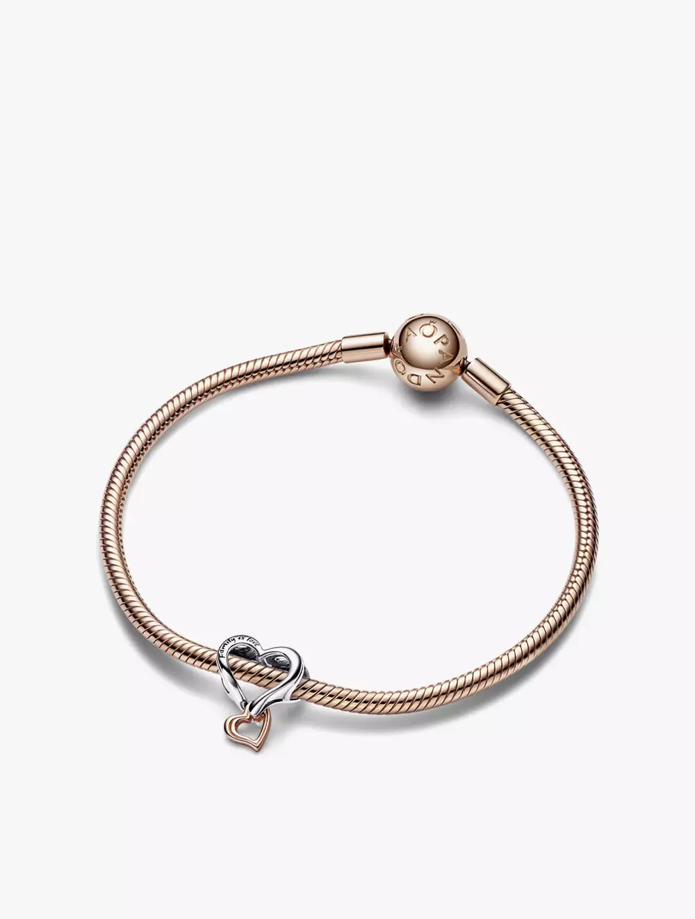 Heart sterling silver and 14k gold-plated charm