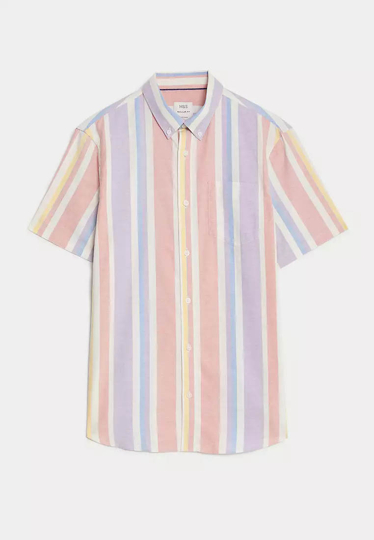 Pure Cotton Striped Oxford Shirt