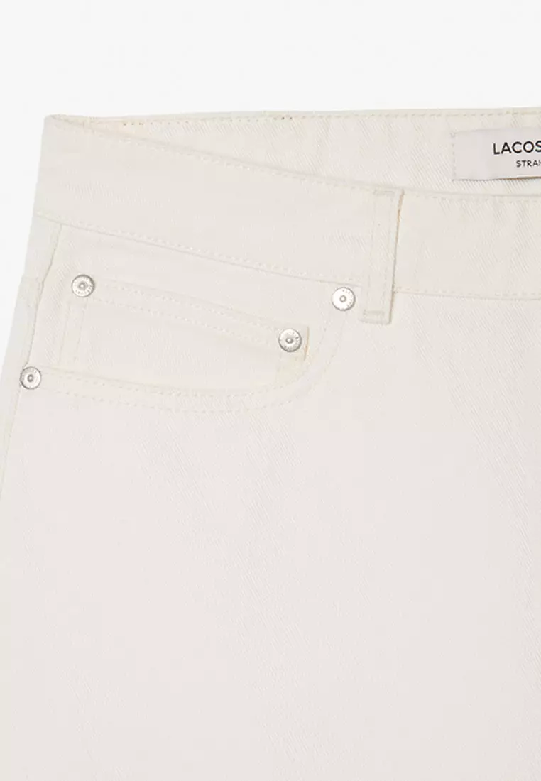 Straight Fit Denim Bermuda Shorts